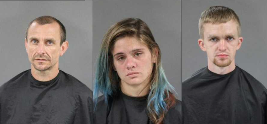 Branigan Mills, Alexandria Shidle, and Robert Wilson mugshots